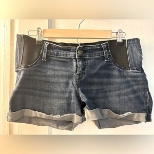 Maternity jean shorts
